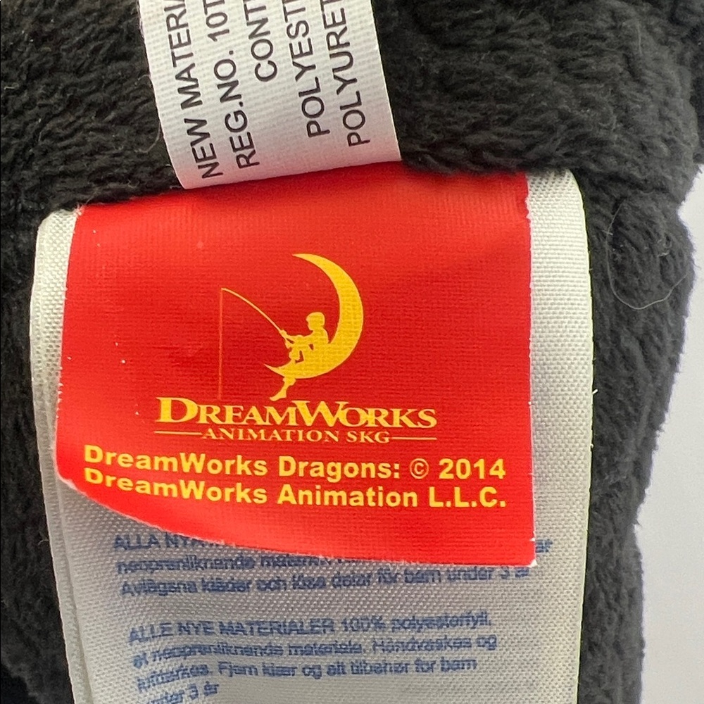 Build a Bear Toothless Black Dragon Plush Toy-How to Train Your Dragon Dreamwork - Picture 8 of 9